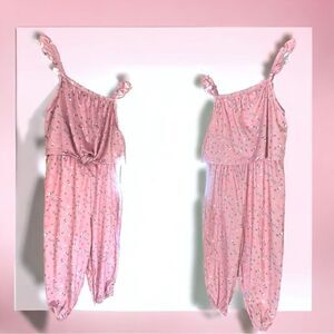 BTWEEN l Girl’s Pink Romper, 1-piece l Tie-front l Sleeveless l 3T l EUC
